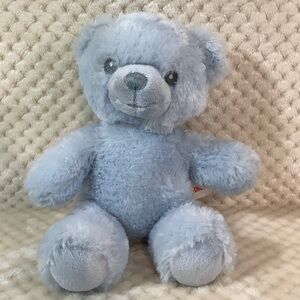 Aurora Blue Teddy Bear Plush 10IN Embroidered Face Stuffed Animal